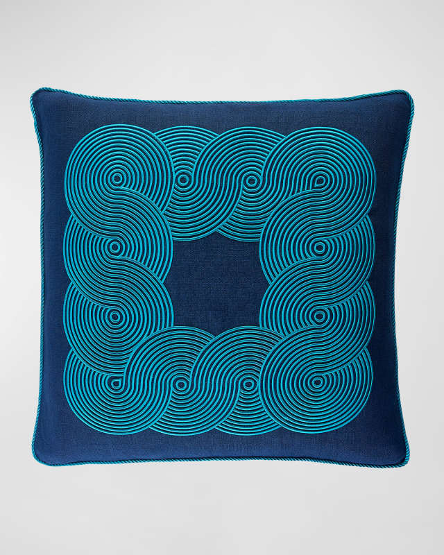 Pompidou Border Pillow, 22" Square